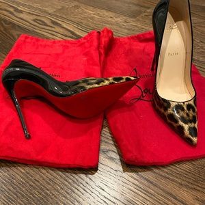 Christian Louboutin So Kate Leopard Patent Pump